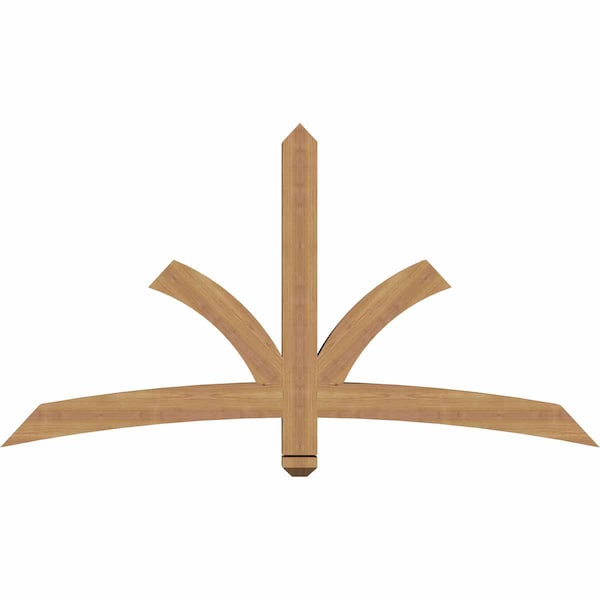 Ekena Millwork Davenport Timber Gable Bracket, Western Red Cedar, 60"W x 32"H x 3 1/2"D x 3 1/2"F, 13/12 Pitch GBW060X32X0404DAV00SWR - main